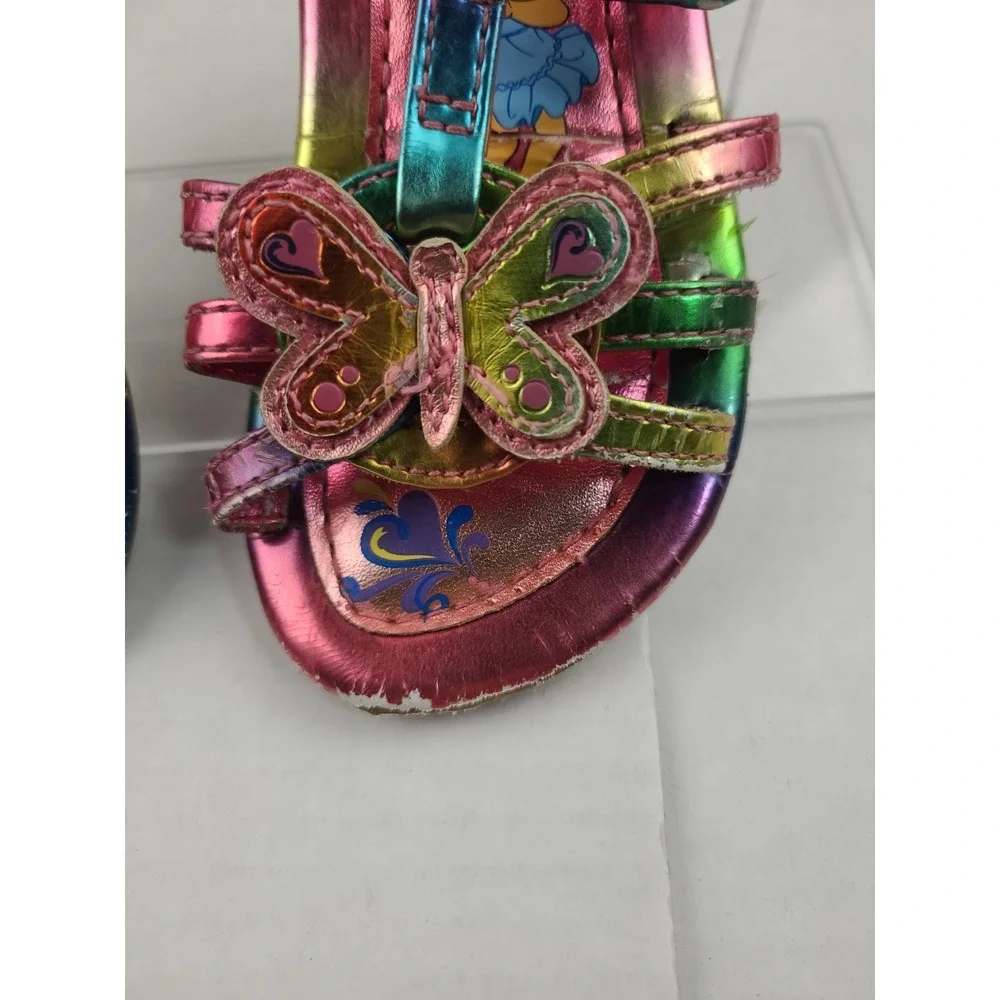 Vintage Dora The Explorer Toddler Girl Shoes Sandal Size‎ 7 Y2K Rainbow Strap - Picture 6 of 16
